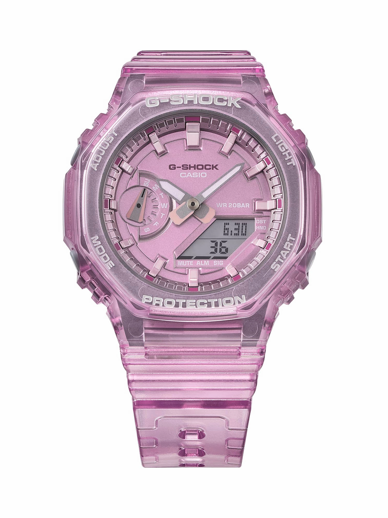 Casio G-Shock Mini CasiOak METALLIC SKELETON Womens Pink Watch GMA-S2100SK-4A