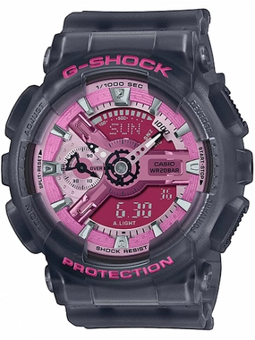 Casio G-Shock S-SERIES Womens Gray Semi-transparent case Watch GMAS110NP-8A