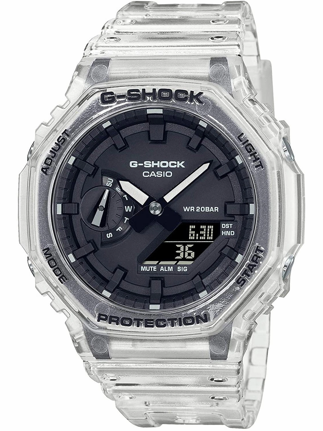 Casio G-Shock SKELETON SERIES White Transculent Mens Watch GA2100SKE-7A