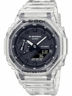 Casio G-Shock SKELETON SERIES White Transculent Mens Watch GA2100SKE-7A