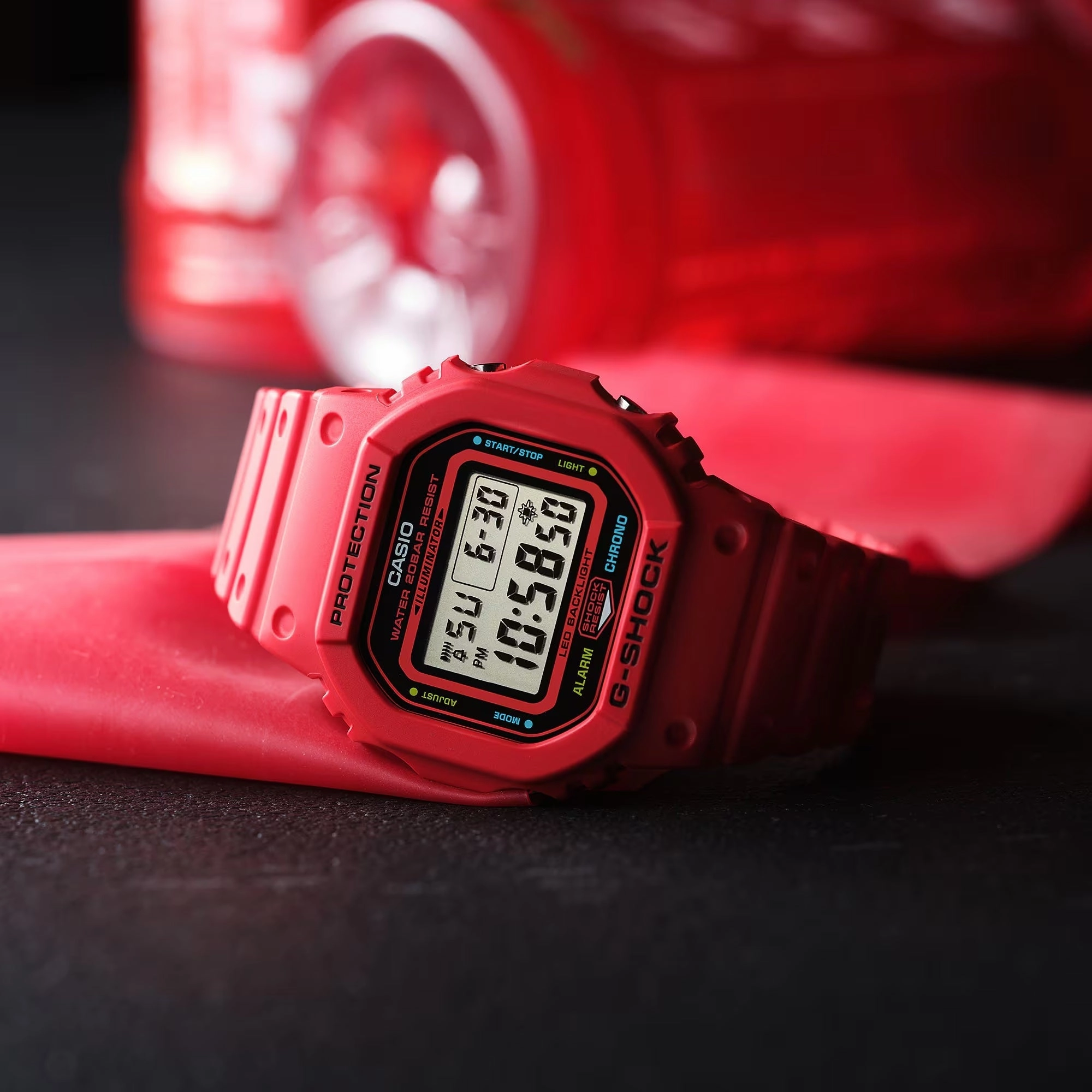 Casio G-Shock TEAM G-SHOCK Series Red Digital Watch DW5600EP-4