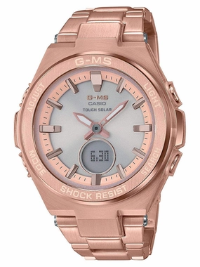 Casio G-Steel G-MS Solar Ana-Digi Womens Rose Gold Watch MSGS200DG-4A