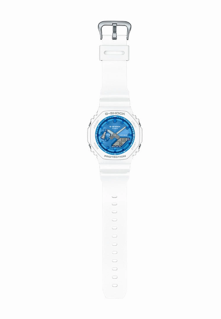 Casio GA-2100WS-7A Digital Analog Rubber Strap Watch for Men