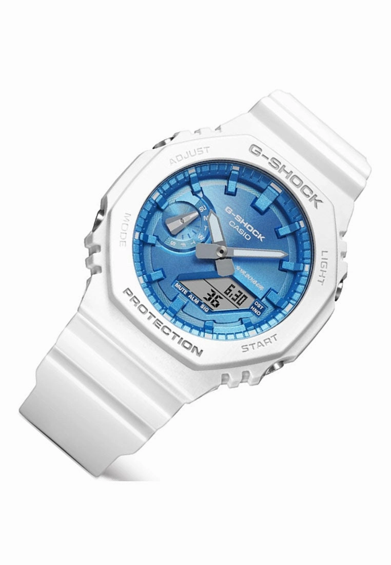 Casio GA-2100WS-7A Digital Analog Rubber Strap Watch for Men