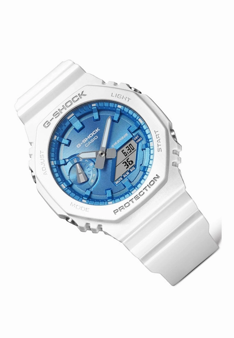 Casio GA-2100WS-7A Digital Analog Rubber Strap Watch for Men