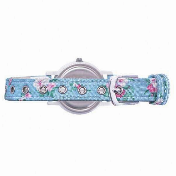 Casio LQ-139LB-2B2 Blue Floral Leather Strap for Women