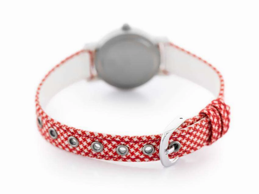 Casio LQ-139LB-4B Red Leather Strap Watch for Women