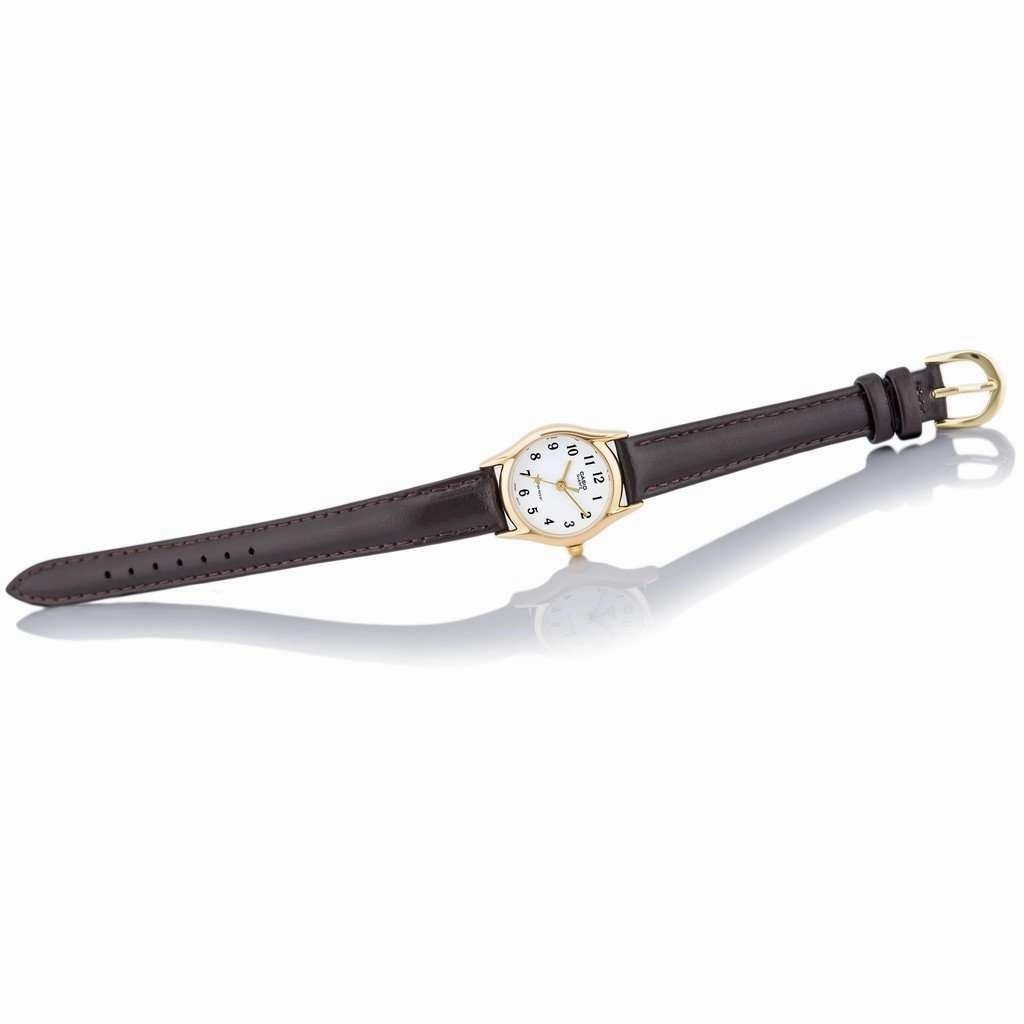 Casio LTP-1094Q-7B4RDF Brown Leather Watch for Women