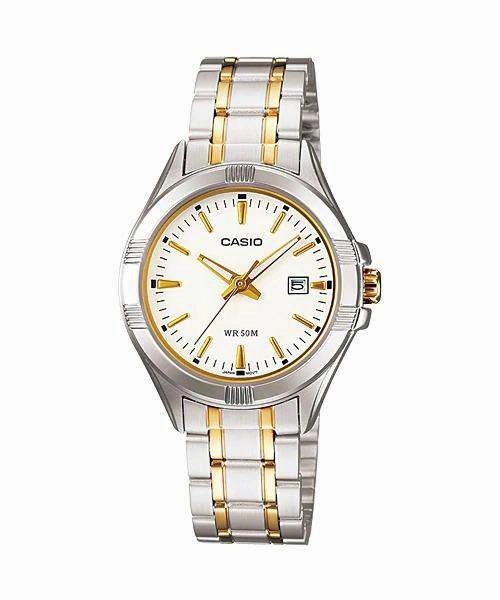 Casio LTP-1308SG-7AVDF Two-tone Stainless Steel Strap Watch for Women