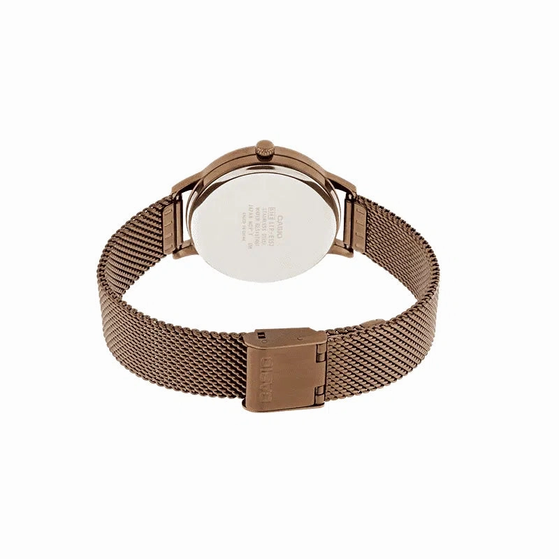 Casio LTP-E157MR-9ADF Rose Gold Mesh Watch for Women