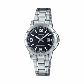 Casio LTP-V004D-1B2 Silver Stainless Watch for Women