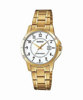 Casio LTP-V004G-7B Gold Stainless Steel Strap Watch for Women