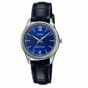 Casio LTP-V005L-2BUDF Black Leather Watch for Women