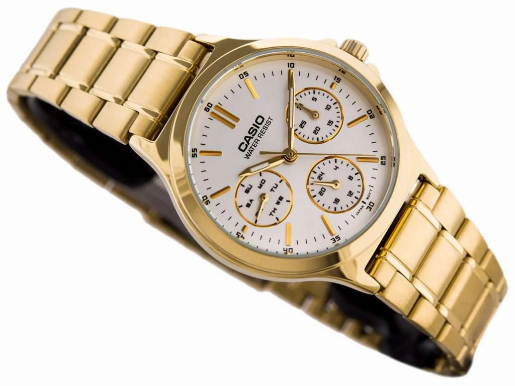Casio LTP-V300G-7A Gold Plated Strap Watch for Women