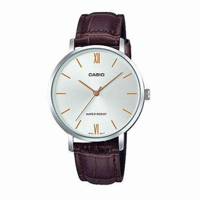 Casio LTP-VT01L-7B2 Brown Leather Strap Watch for Women