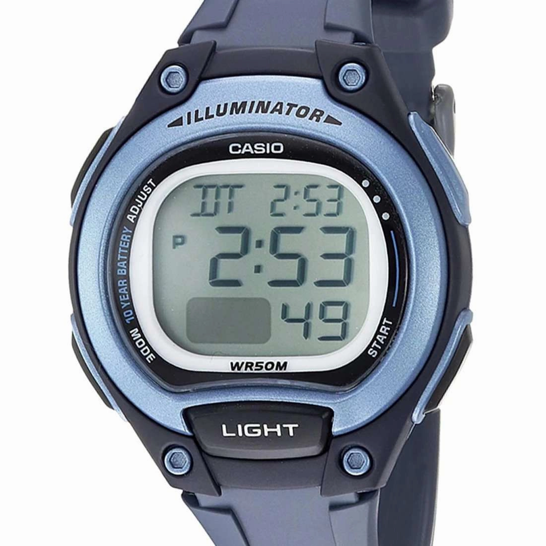 Casio LW-203-2AVDF Digital Blue Silicone Strap Watch for Women