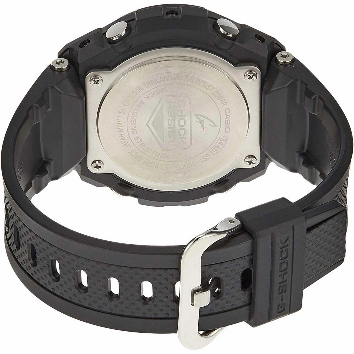 Casio Men's 'G SHOCK' Quartz Stainless Steel and Resin Black Casual Watch GSTS100G-1B