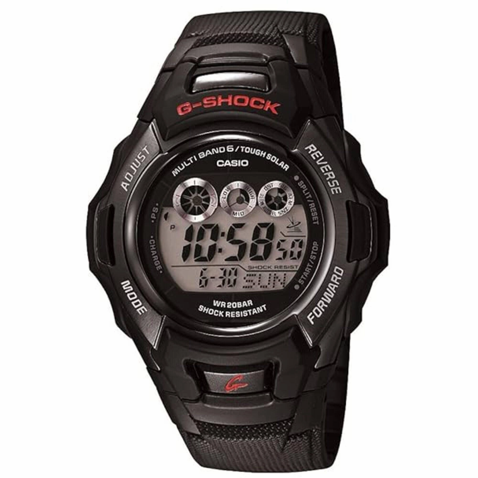 Casio Men's Watch - G-Shock Black and Grey Digital Dial Resin Strap Alarm | GWM530A-1
