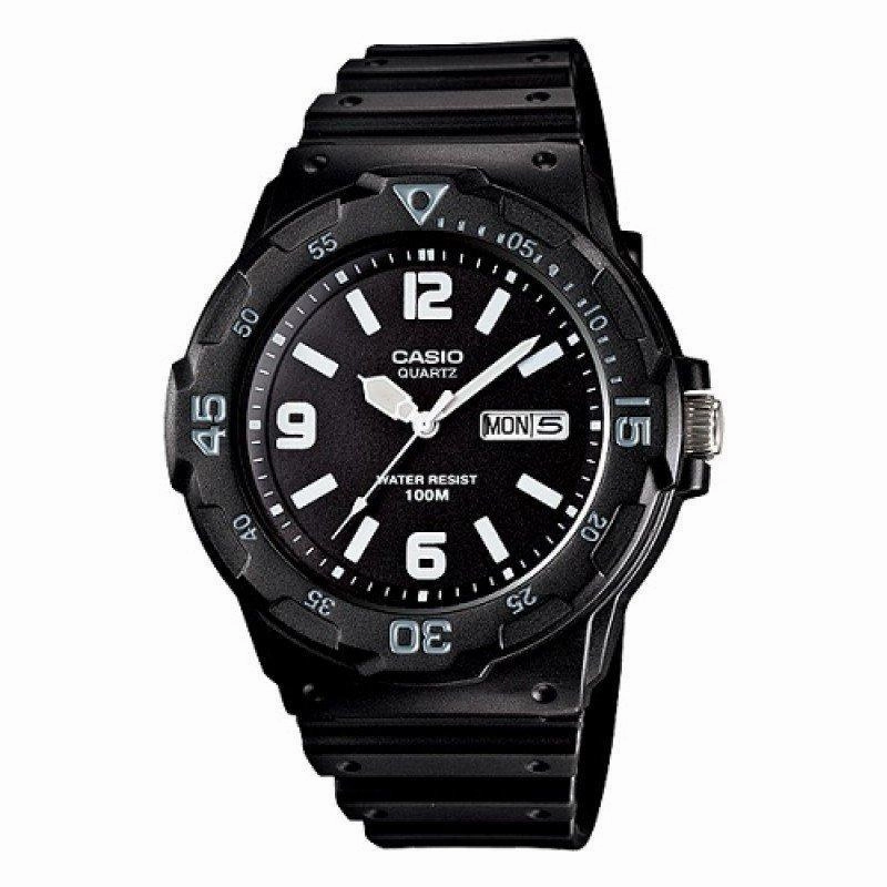Casio MRW-200H-1B2 Black Resin Strap Watch for Men