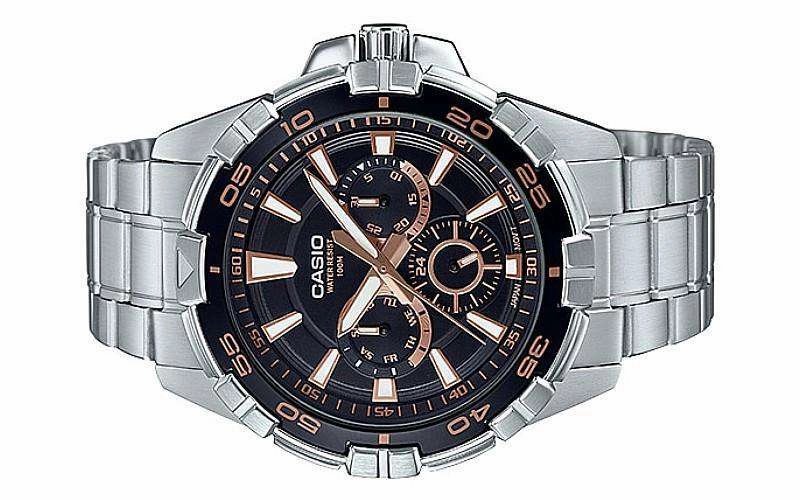Casio MTD-1069D-1A3VDF Stainless Steel Strap Watch for Men