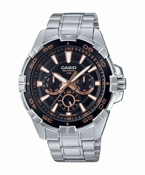 Casio MTD-1069D-1A3VDF Stainless Steel Strap Watch for Men