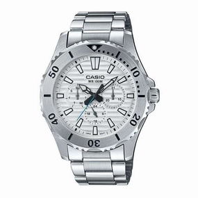 Casio MTD-1086D-7A Silver Stainless Steel Strap Watch for Men