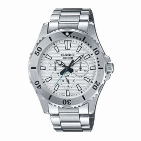 Casio MTD-1086D-7A Silver Stainless Steel Strap Watch for Men