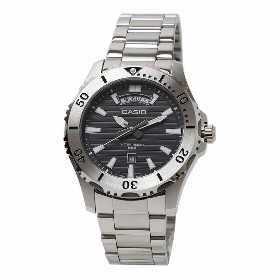 Casio MTD-1087D-1A Silver Stainless Steel Marine Sports Watch for Men