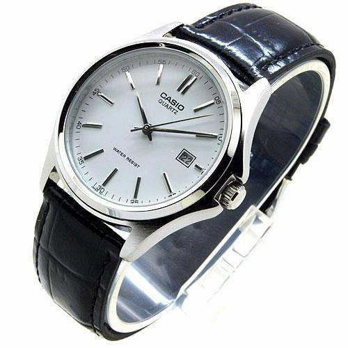 Casio MTP-1183E-7ADF Black Leather Strap Watch for Men
