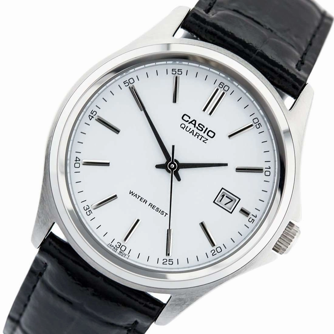 Casio MTP-1183E-7ADF Black Leather Strap Watch for Men