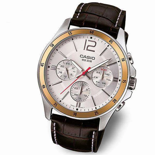 Casio MTP-1374L-7AVDF Brown Leather Strap Watch for Men