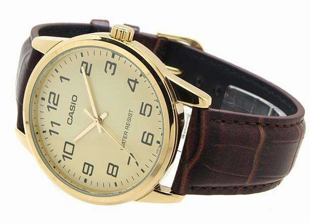 Casio MTP-V001GL-9B Brown Leather Watch for Men
