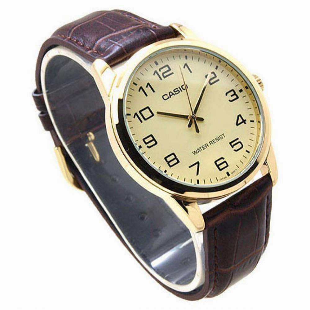 Casio MTP-V001GL-9B Brown Leather Watch for Men