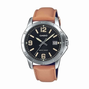 Casio MTP-V004L-1B2 Brown Leather Watch for Men