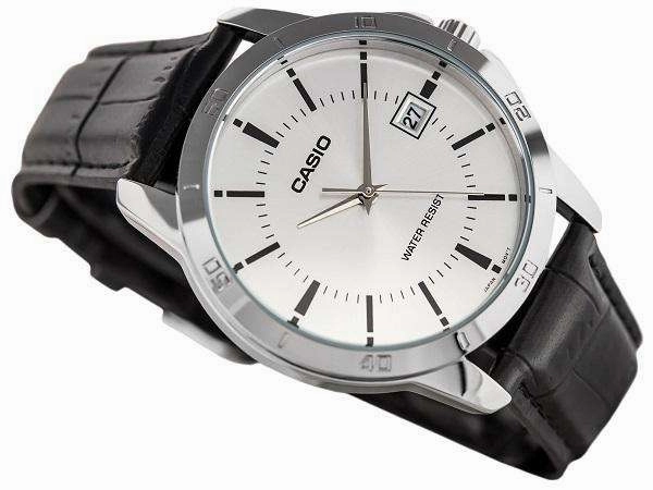 Casio MTP-V004L-7A Black Leather Watch for Men