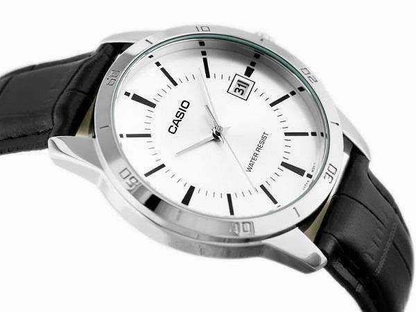 Casio MTP-V004L-7A Black Leather Watch for Men
