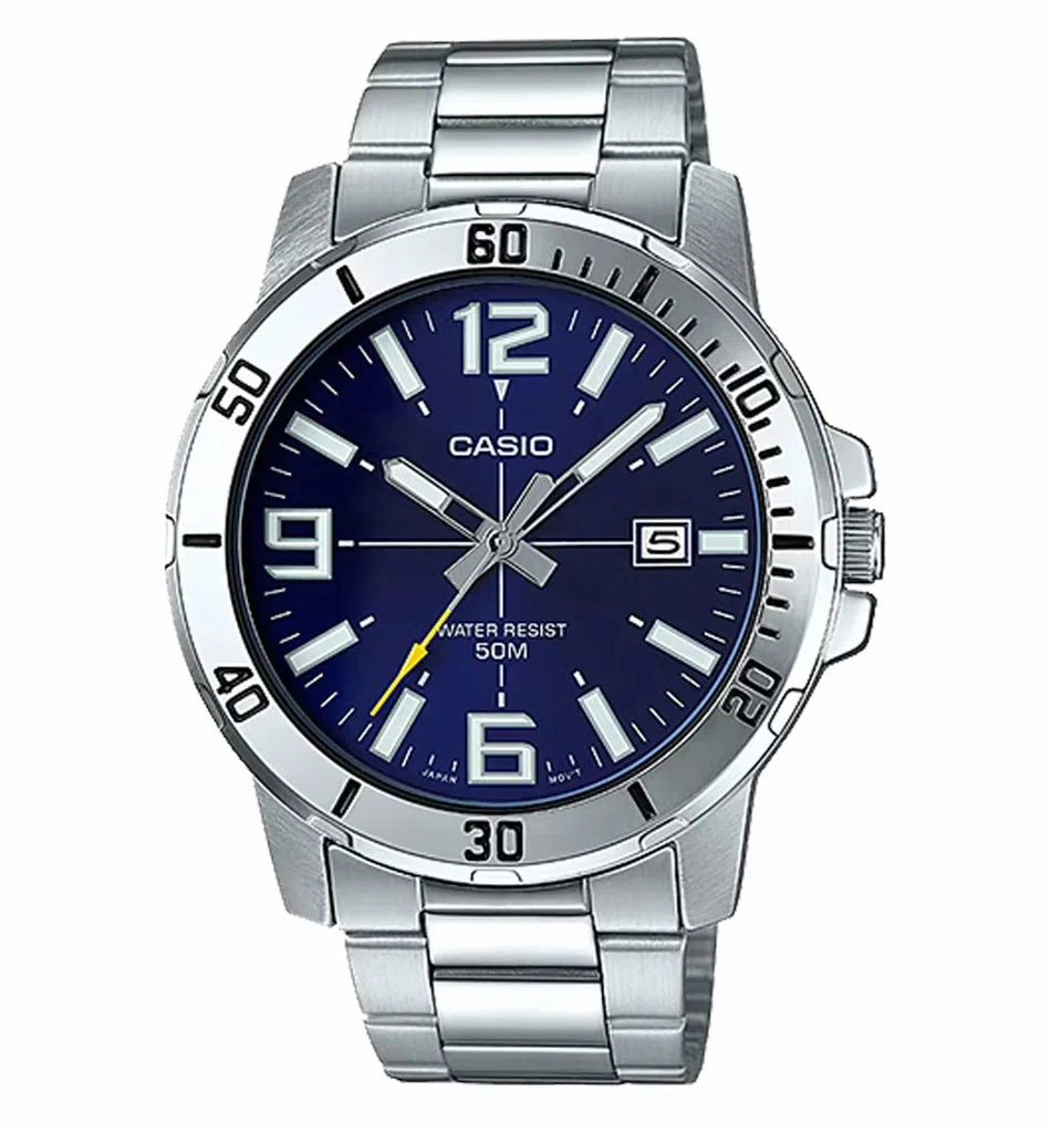 Casio MTP-VD01D-2BVUDF Analog Stainless Steel Strap Watch For Men