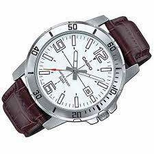 Casio MTP-VD01L-7BVUDF Brown Leather Strap Watch for Men