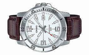 Casio MTP-VD01L-7BVUDF Brown Leather Strap Watch for Men