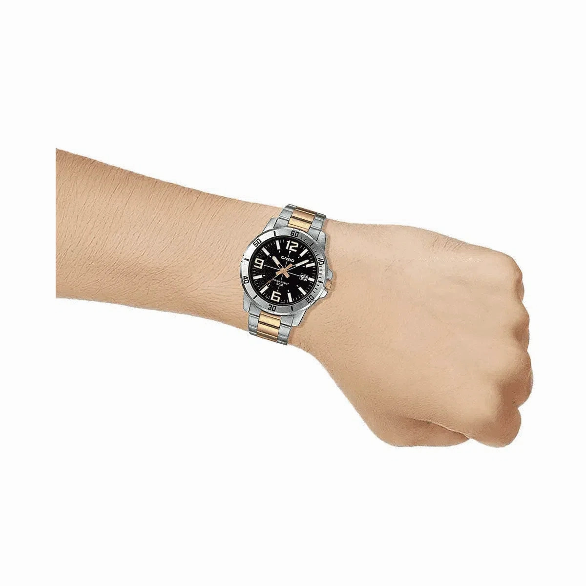 Casio MTP-VD01SG-1B Two-Toned Stainless Watch for Men