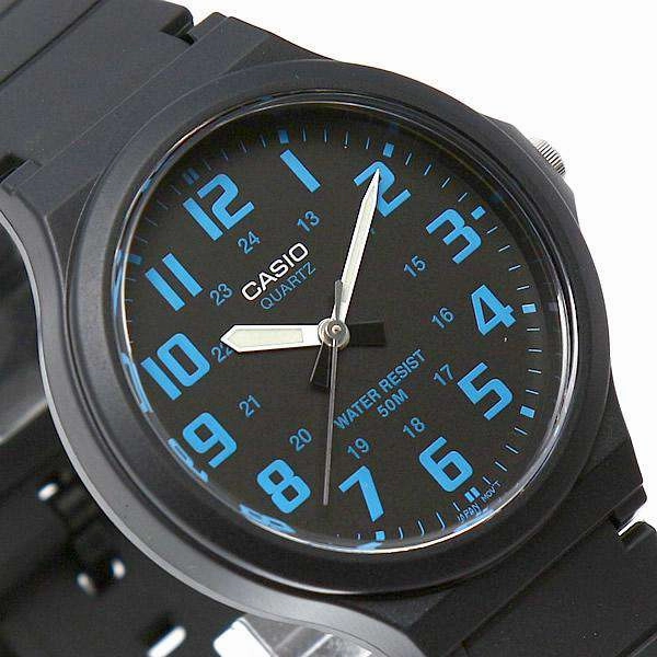 Casio MW-240-2BVDF Black Resin Strap Watch for Men