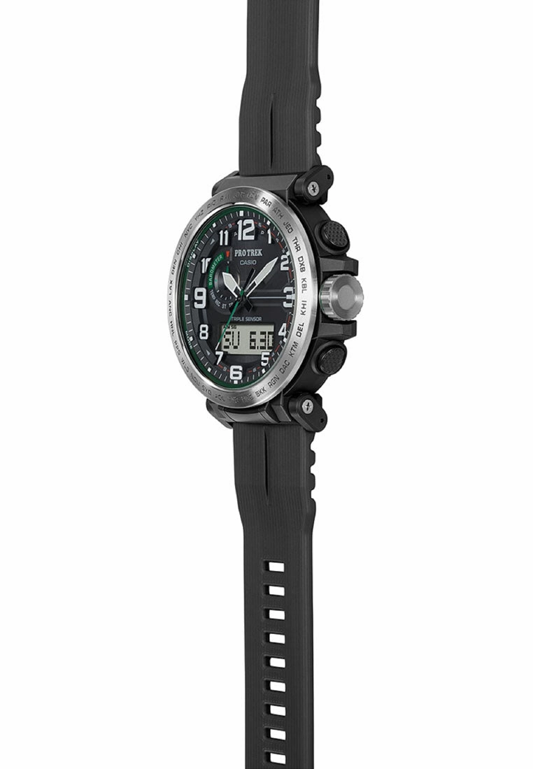 Casio Pro Trek PRG-601-1DR Digital Analog Rubber Strap Watch For Men