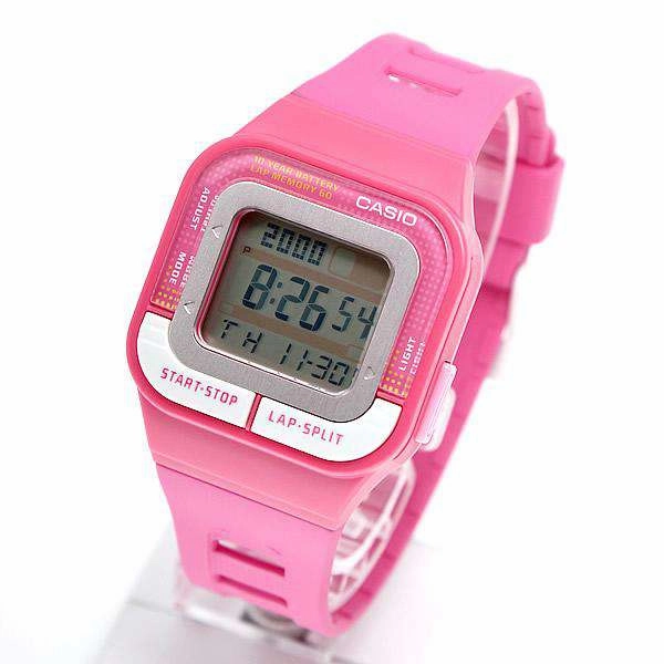 Casio SDB-100-4ADF Digital Pink Resin Strap Watch for Women