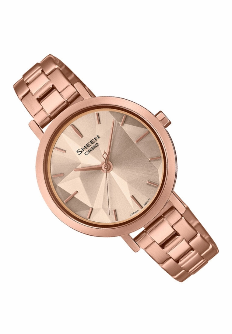 Casio Sheen SHE-4558PG-4A Analog Stainless Strap Watch For Women