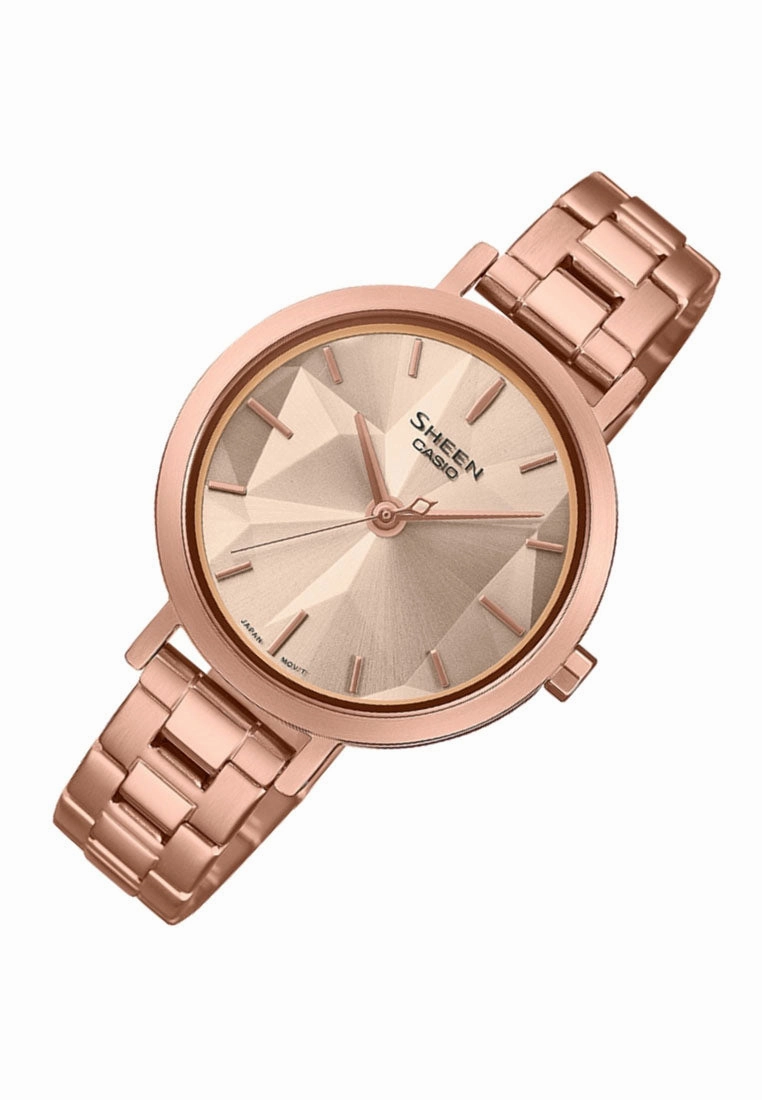 Casio Sheen SHE-4558PG-4A Analog Stainless Strap Watch For Women