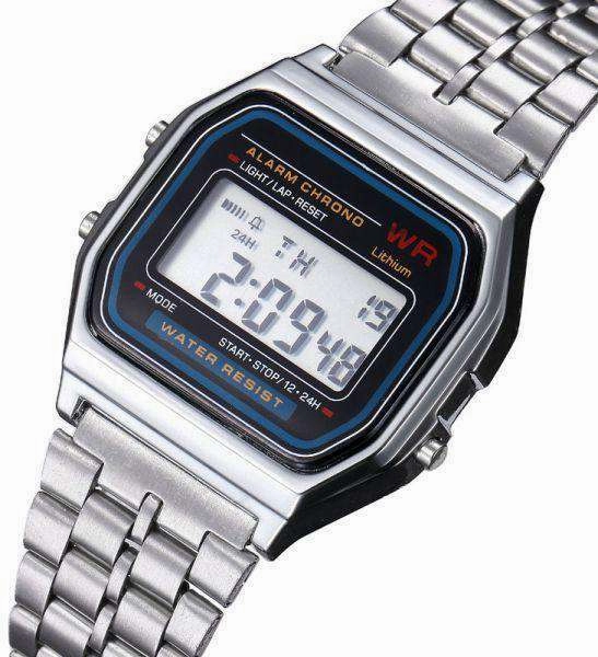Casio Vintage A159WA-N1 Silver Stainless Watch Unisex