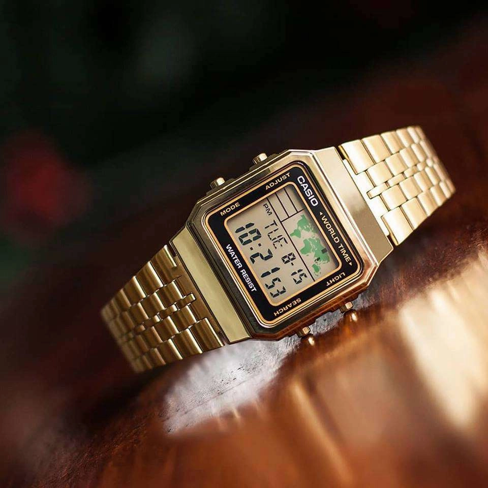 Casio Vintage A500WGA-1D Gold Plated Watch Unisex