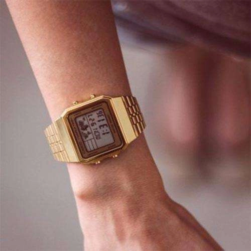 Casio Vintage A500WGA-9D Gold Plated Watch Unisex