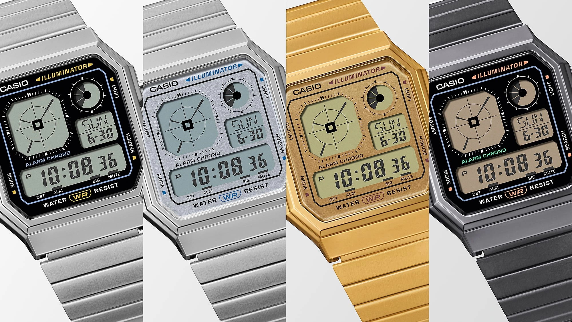 Casio Vintage Analog Display Stainless Steel Watch A130WE-1A