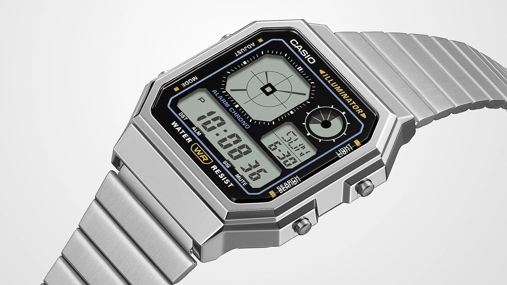 Casio Vintage Analog Display Stainless Steel Watch A130WE-1A